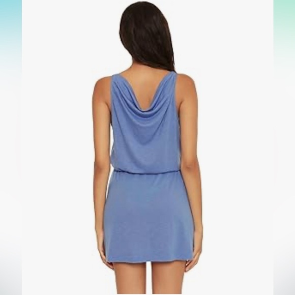 BECCA by Rebecca Virtue Breezy Cowl Neck Reversible Dress Cover-Up Medium NWT - Picture 2 of 9